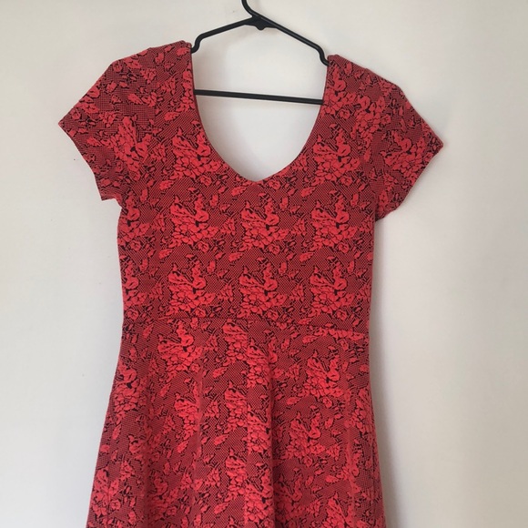 Topshop Coral Skater Dress - Picture 5 of 5